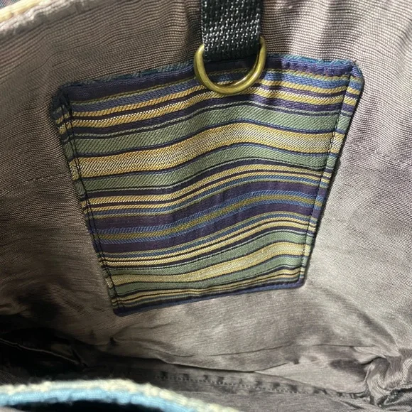 JANET McKinstry Designs Bag large Cross Body Messenger floral tapestry purse - Picture 7 of 10